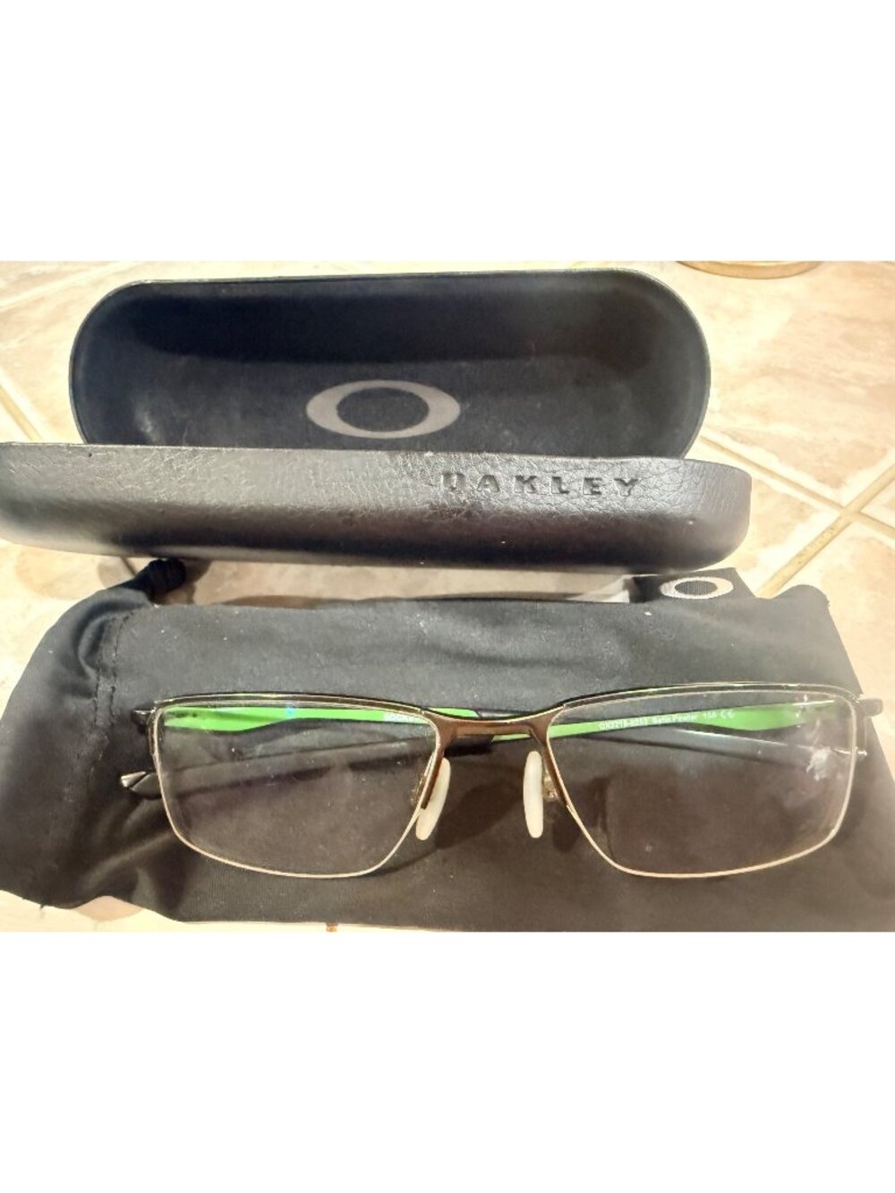 Oakley Socket 5.5 OX3218-0252 Satin Pewter Eyeglass Frame With Case